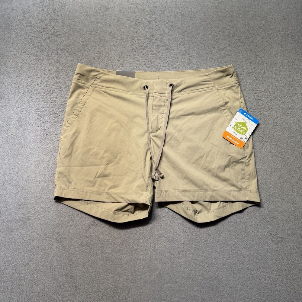 Columbia Women’s Size 10 Omni-Shield Active Fit Shorts Beige Stretch NWT